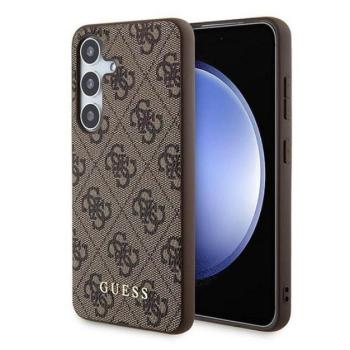 Guess 4G Metal Gold Logo Samsung Galaxy A35 hátlap tok, barna kép