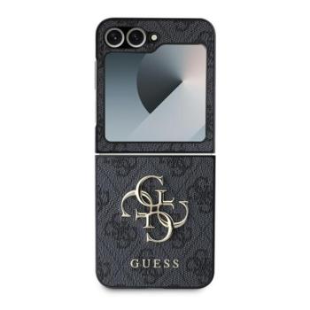 Guess 4G Metal Logo PU Samsung Galaxy Z Flip 6 / Flip 7 FE hátlap tok, szürke kép