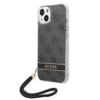 Guess 4G Print Strap Apple iPhone 14 Plus hátlap tok, fekete kép