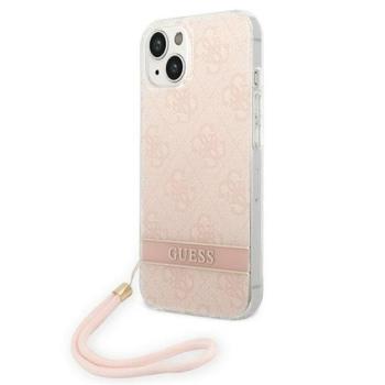 Guess 4G Print Strap Apple iPhone 14 Plus hátlap tok, pink kép