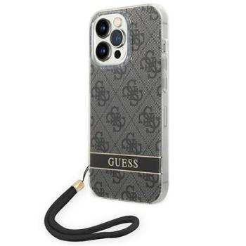 Guess 4G Print Strap Apple iPhone 14 Pro hátlap tok, fekete kép