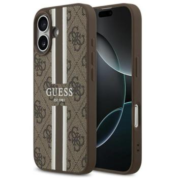 Guess 4G Printed Stripes Apple iPhone 17 MagSafe hátlap tok, barna kép