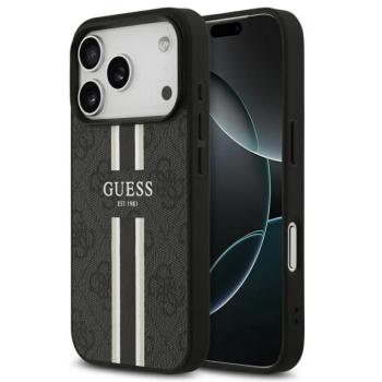 Guess 4G Printed Stripes Apple iPhone 17 Pro MagSafe hátlap tok, fekete kép