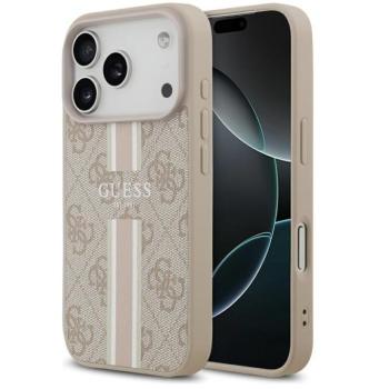 Guess 4G Printed Stripes Apple iPhone 17 Pro Max MagSafe hátlap tok, rózsaszín kép