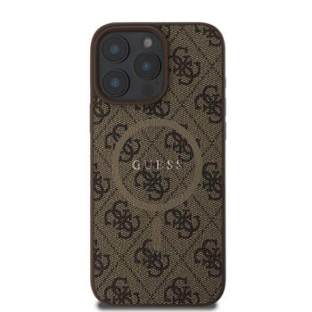 Guess 4G Ring Classic Logo Apple iPhone 16 Pro hátlap tok, barna GUHMP16LG4GFRW kép