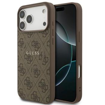 Guess 4G Ring Classic Logo Apple iPhone 17 Pro MagSafe hátlap tok, barna kép