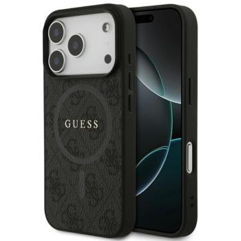 Guess 4G Ring Classic Logo Apple iPhone 17 Pro MagSafe hátlap tok, fekete kép