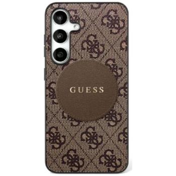 Guess 4G Round Patch Classic Logo MagSafe-kompatibilis tok Samsung Galaxy S25 - barna kép