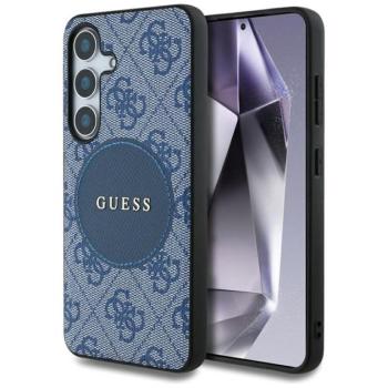 Guess 4G Round Patch Classic Logo MagSafe-kompatibilis tok Samsung Galaxy S25 - kék kép