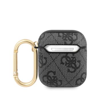 Guess 4G Script PC/PU Apple AirPods 1/2 hátlap tok, fekete kép