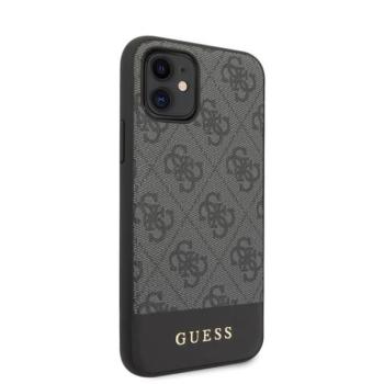Guess 4G Stripe Apple iPhone 11 szilikon hátlap tok, szürke kép