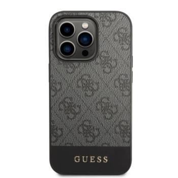 Guess 4G Stripe Apple iPhone 14 Pro Max szilikon hátlap tok, szürke kép