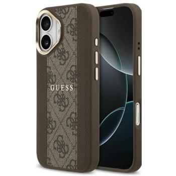 Guess 4G Stripe Apple iPhone 17 MagSafe tok kameravédő kerettel, barna-arany kép