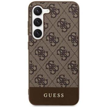 Guess 4G Stripe Samsung Galaxy S24+ szilikon tok, barna kép