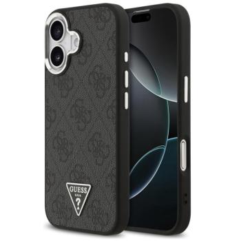 Guess 4G Triangle Logo Apple iPhone 17 MagSafe hátlap tok, fekete-ezüst kép