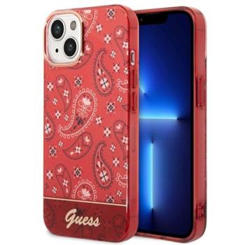 Guess Bandana Paisley Apple iPhone 14 hátlap tok, piros kép