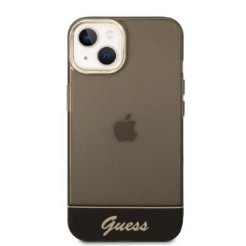 Guess Camera Outline Translucent Apple iPhone 14 Plus hátlap tok, fekete kép