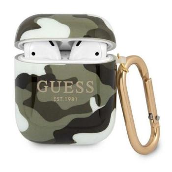 Guess Camo Collection Apple AirPods 1/2 tok, fehér-zöld kép
