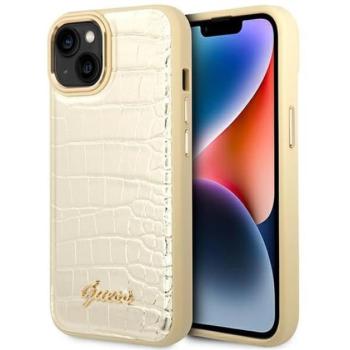 Guess Croco Collection Apple iPhone 14 Plus hátlap tok, arany kép