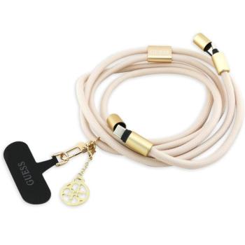 Guess Crossbody Strap PU 4G Metal Logo univerzális pánt, USB-C-USB-C töltő- és adatkábellel, bézs kép