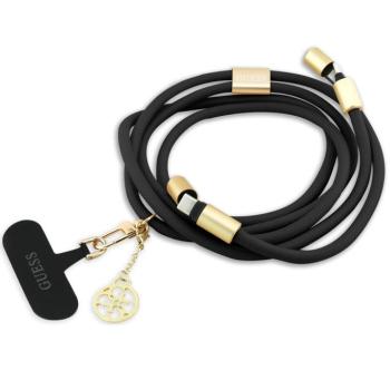 Guess Crossbody Strap PU 4G Metal Logo univerzális pánt, USB-C-USB-C töltő- és adatkábellel, fekete kép