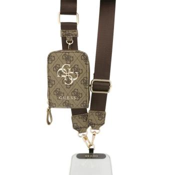 Guess Crossbody Strap PU 4G Metal Logo vállpánt / univerzális pánt pénztárcával, telefonra rögzíthető, barna kép