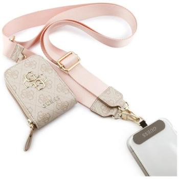 Guess Crossbody Strap PU 4G Metal Logo vállpánt / univerzális pánt pénztárcával, telefonra rögzíthető, rózsaszín kép