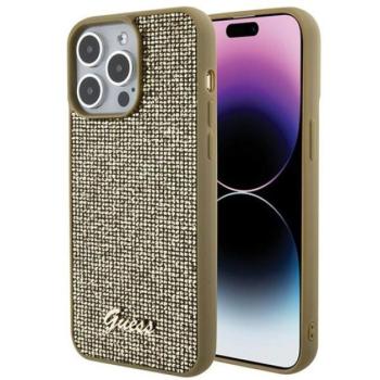 Guess Disco Metal Script Apple iPhone 15 Pro Max hátlap tok, arany kép