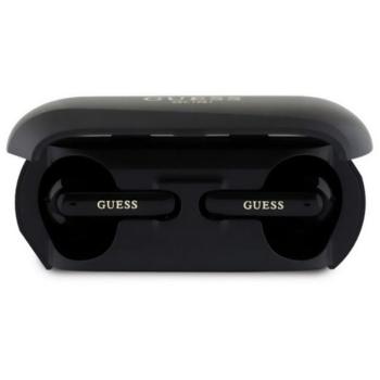 GUESS ELONGATED METALLIC bluetooth fülhallgató SZTEREO (v5.3, TWS, mikrofon, zajszűrő + töltőtok) FEKETE kép