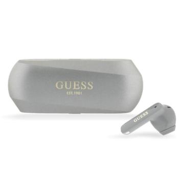 GUESS ELONGATED METALLIC bluetooth fülhallgató SZTEREO (v5.3, TWS, mikrofon, zajszűrő + töltőtok) SZÜRKE kép