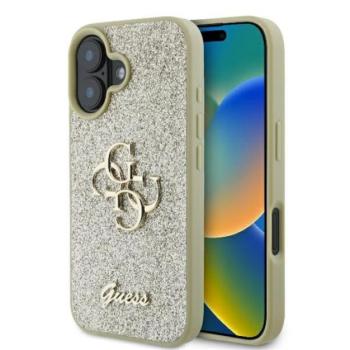 Guess Fixed Glitter Big 4G Apple iPhone 16 Plus hátlap tok, arany kép