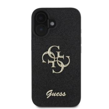 Guess Fixed Glitter Big 4G Apple iPhone 16 Plus hátlap tok, fekete/barna kép