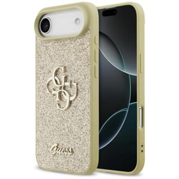 Guess Fixed Glitter Big 4G Apple iPhone Air (2025) hátlap tok, csillámos, arany kép