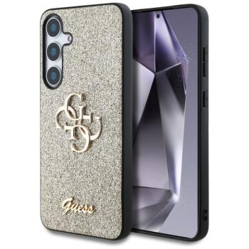 Guess Fixed Glitter Big 4G Metal Logo Samsung Galaxy S25+ kemény hátlap tok, arany kép