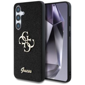 Guess Fixed Glitter Big 4G Metal Logo Samsung Galaxy S25+ kemény hátlap tok, fekete kép
