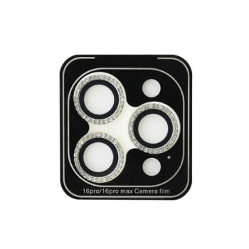 Guess Fixed Glliter iPhone 16 Pro/16 Pro Max kameravédő fólia kövekkel, arany kép