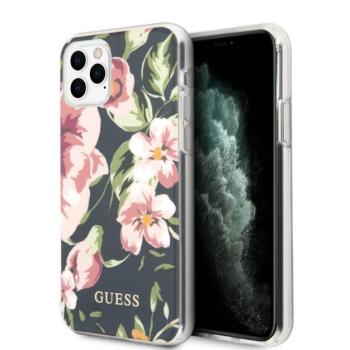 Guess Flower Shiny N.3 Apple iPhone 11 Pro Max hátlap tok, virág mintás kép