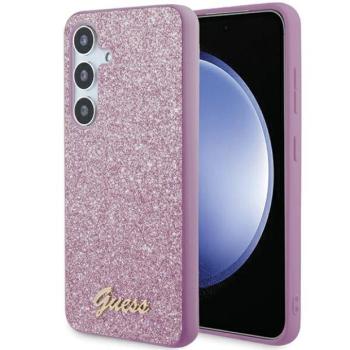 Guess GGUHCS24MHGGSHU Glitter Script keménytok Samsung Galaxy S24 Plus - lila  kép