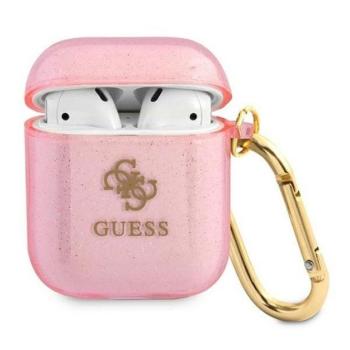 Guess Glitter Collection Apple AirPods 1/2 tok, rózsaszín kép