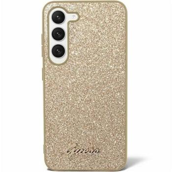 Guess Glitter Script 4G Samsung Galaxy S24+ hátlap tok, arany kép