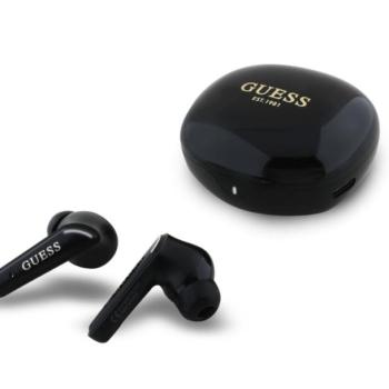 Guess Glossy Classic Logo vezeték nélküli TWS fülhallgató, fekete kép