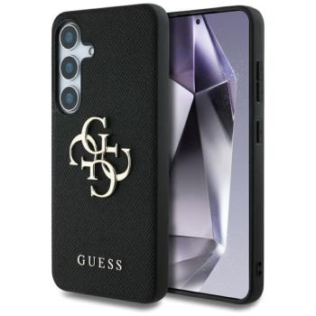 Guess Grained Big 4G Logo Small Classic Logo Samsung Galaxy S25+ kemény hátlap tok, fekete kép