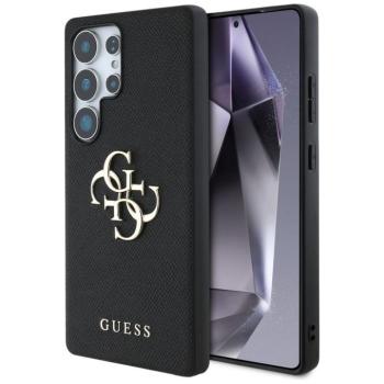 Guess Grained Big 4G Logo Small Classic Logo Samsung Galaxy S25 Ultra kemény hátlap tok, fekete kép