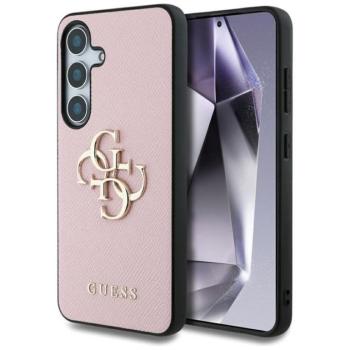 Guess Grained Big 4G Logo Small Classic Logo tok Samsung Galaxy S25 - rózsaszín kép