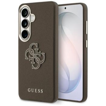 Guess Grained Big 4G Metal Logo Samsung Galaxy S26 tok, barna kép