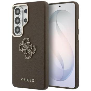 Guess Grained Big 4G Metal Logo Samsung Galaxy S26 Ultra tok, barna kép