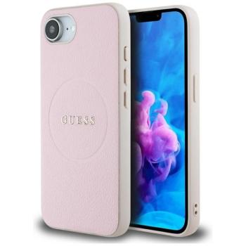 Guess Grained Ring Apple iPhone 17e / iPhone 16e MagSafe tok, rózsaszín kép