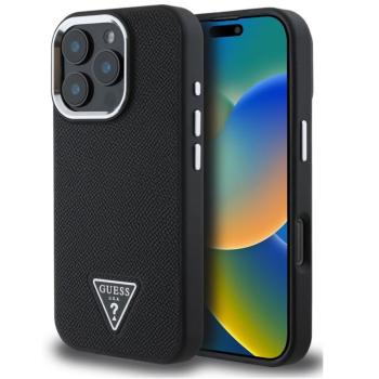 Guess Grained Triangle Apple iPhone 16 Pro Max MagSafe tok, fekete kép