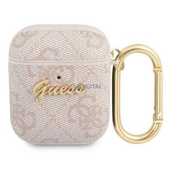 Guess GUA24GSMP 4G Script Metal Collection tok AirPods 1/2 - rózsaszín kép