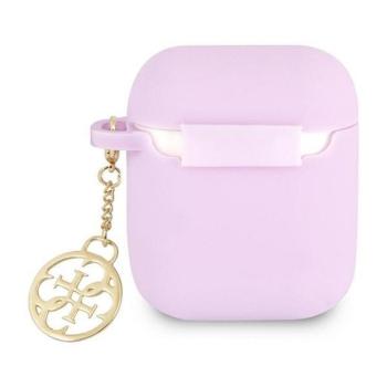 Guess GUA2LSC4EU Silicone Charm 4G Collection tok AirPods 1/2 - lila kép
